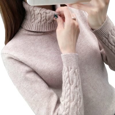 Women Sweater Turtleneck Pullovers Autumn Winter Sweaters Ne