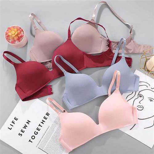 Womens seamless push-up bra sexy lingerie three-quarter