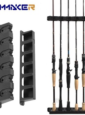 Fishing Rod Holder Wall Mount Vertical 6 Fishing Rod  Rack F