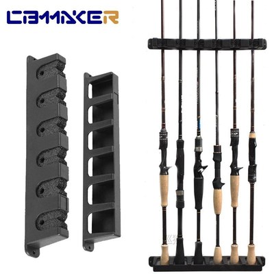 Fishing Rod Holder Wall Mount Vertical 6 Fishing Rod  Rack F