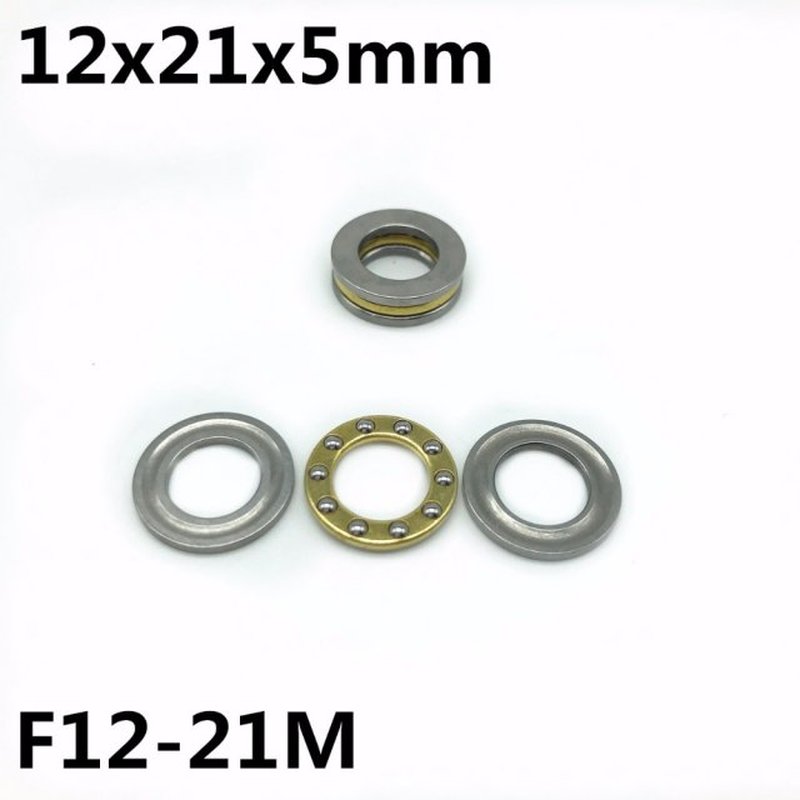 50Pcs F12-21M 12x21x5 mm Axial Ball Thrust Bearing plane thr