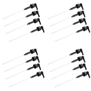 16 Pcs Coffee 1 Liter Dispenser Syrup Pump Black Liquid Disp