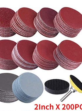 200pcs Sandpaper Assortment 80-2000 Grits Sanding Disc Set S