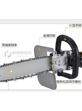 Angle grinder refitting electric chain saw, electric saw, ho