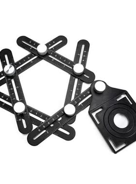 Six-Folding Ruler Multi Angle Alloy Measuring Tool Foldable
