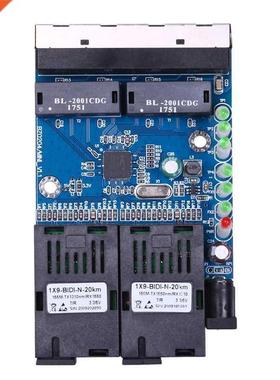 Ethernet Fiber Optic Switch 4 RJ45 2 SC Optical Media Conver