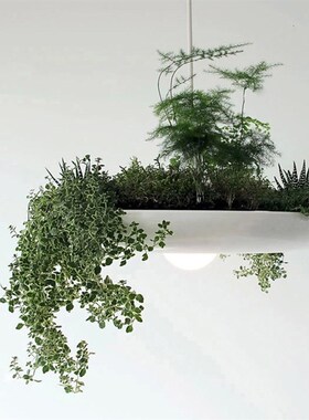 Dia 40cm plant pot Art deco chandelier alunum aolly black wh