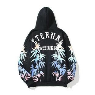 High Set Hoodies Loose Couple Palm e Print Embroidery Casual