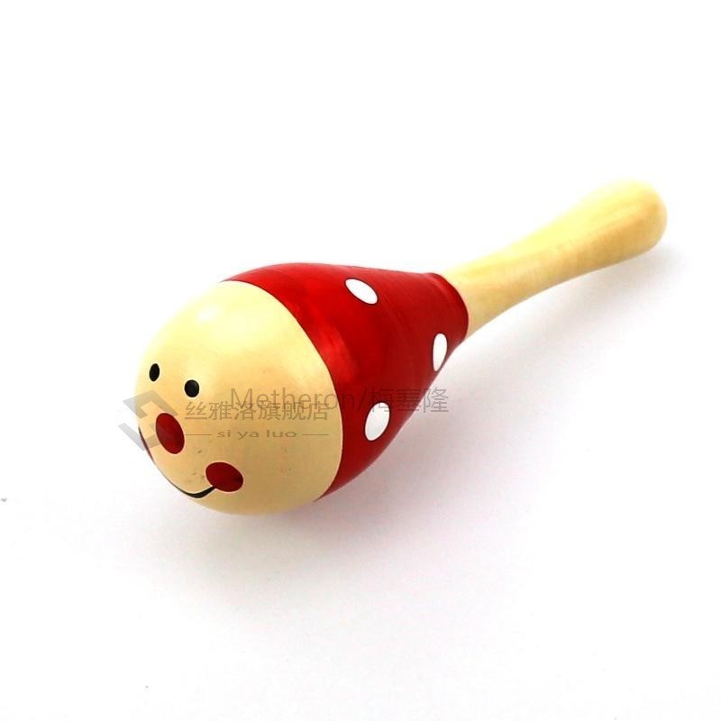 Kids Sand Hammer Wooden Maraca Rattles Multicolor Musical Ba