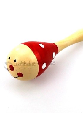 Kids Sand Hammer Wooden Maraca Rattles Multicolor Musical Ba