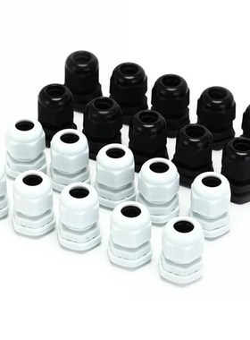 Cables IP68 Waterproof PG11 Black White Plastic Glands Conne