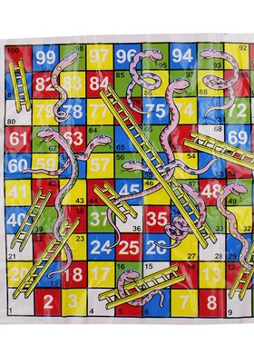 Children Snake Ladder Plastic Flight Chess Set Portable Boar