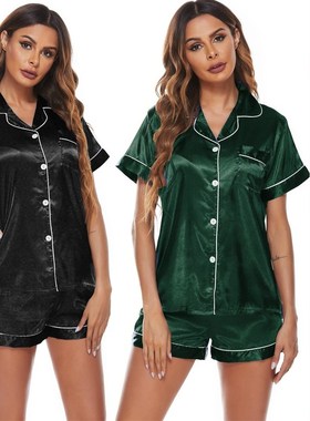 Leisure wear pajamas women suits short sleeve shorts in the