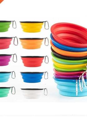 1000ml Large Collapsible Dog Pet Folding Silicone Bowl Outdo