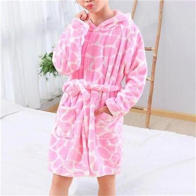 Plush Loungewear Tie-in Waist Nightclothes Cardigan Hooded