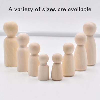 10Pcs Wooden Peg Dolls Girl Boy Wooden Dolls Kids Room Decor