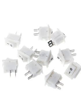10Pcs 2 Pin 10x15mm SPST ON/OFF Soldering Terminal Boat Rock