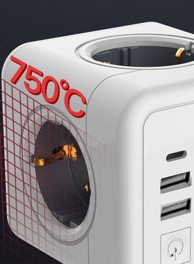 Multi Switched Sockets Smart Home Power Cube Socket EU Plug