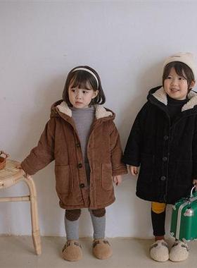 Girls Babys Kids Coat Jacket Outwear 2023 Hooded Warm Plus