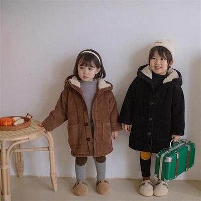 Girls Babys Kids Coat Jacket Outwear 2023 Hooded Warm Plus