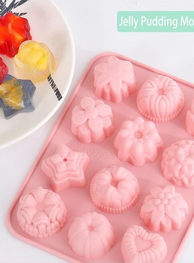 Jelly pudding silicone mold 12 shapes kitchen baking tools n