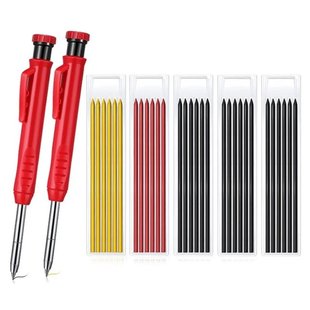 Solid Carpenter Pencil Set Hole Mechanical Pencil Refill Con