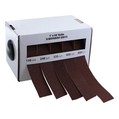 Drawable Roll Sandpaper Boxed with Dispenser 5x Abrasive Pap