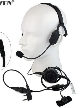 Walkie talkie Military Bone Conduction Tactical Headset boom