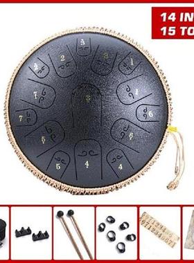 14 Inch 15 Tone Steel Tongue Drum C/ D Tune Percussion Hand