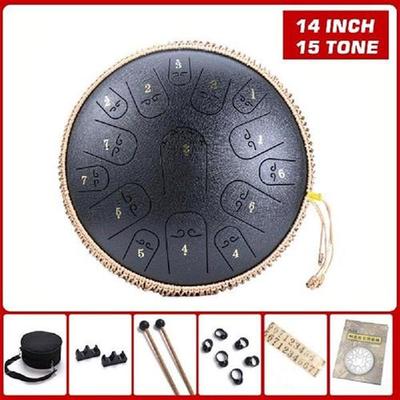 14 Inch 15 Tone Steel Tongue Drum C/ D Tune Percussion Hand