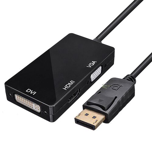 DP to HDMI DVI VGA Converter 3 in 1 DP Display Port Converto