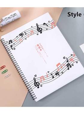 60 Pages A4 Music Score Coil Folder Document Practice Piano