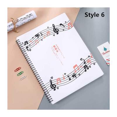 60 Pages A4 Music Score Coil Folder Document Practice Piano
