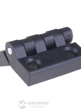 1pc 4.8 x 4.8 x 1.0cm Black Plastic Hinge  Reinforced Plasti