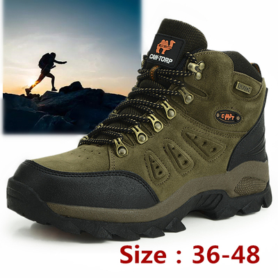 Large Size 48 Hiking Boots Men Summer Winter Outdoor Warm Fu