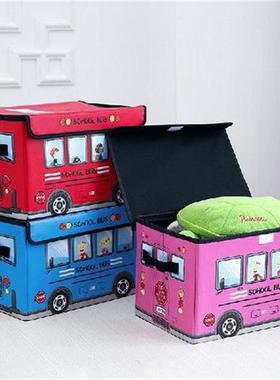 Toy Storage Box Canvas with Flip-Top Lid for Children Room