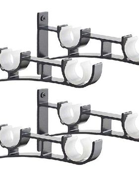 Hot Double Curtain Rod Holders Set, Curtain Rod Brackets,
