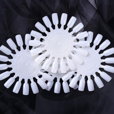 18 Wheel Nail Art Fake Nails Tips Gel Varnish Color Card Pra