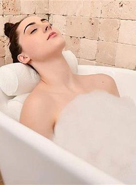 SPA Bath Pillow with Suction Cups Neck and Back Support