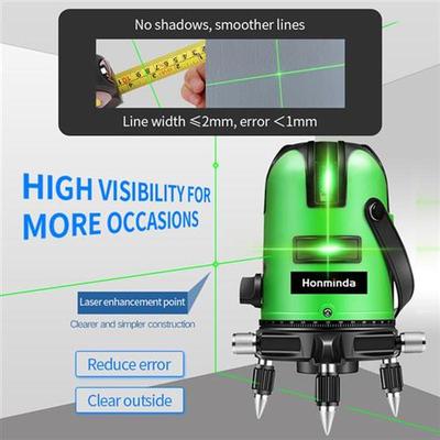 5 Lines 6 Points  Green Laser Level Automatic Self Leveling