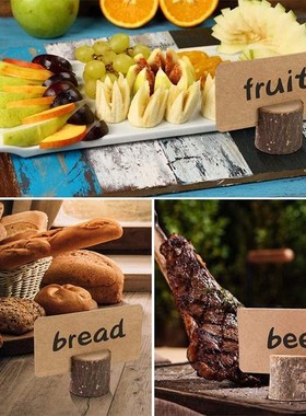 10Pcs Wood Place Card Holders Rustic Table Number Holders We