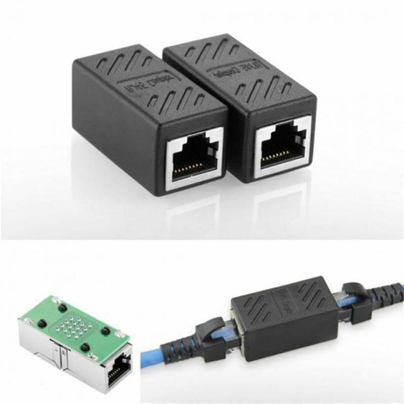 New 2pcs RJ45 Coupler Inline Cat7 / Cat6 / CAT5e Ethernet Ca