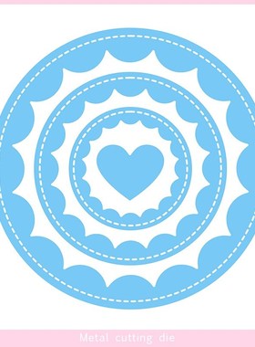 Round scallop frame Metal Cutting Dies for DIY Scrapbooking