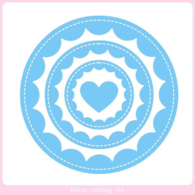 Round scallop frame Metal Cutting Dies for DIY Scrapbooking