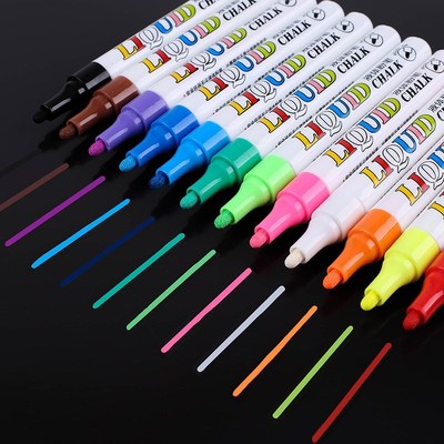 12 Colors set Liquid Chalk Marker Pens for School Art Paint