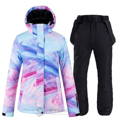 New Thick Warm Ski Suit Wo Outdoor Ski Clothing -30 Windproo