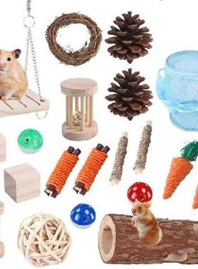 Rabbit Chew Toy Organic Natural Wood Grass Pet Bunny Rabbit