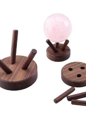 Wooden Crystal Holder Stand Wooden Stand for Crystal Sphere
