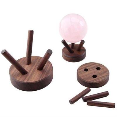 Wooden Crystal Holder Stand Wooden Stand for Crystal Sphere