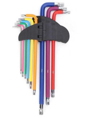 9PCS Star Hex Socket Wrench Set Super Long Multicolor Hex Ke